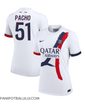 Paris Saint-Germain Willian Pacho #51 Tricou Fotbal Replică 2024-25 Femei Deplasare